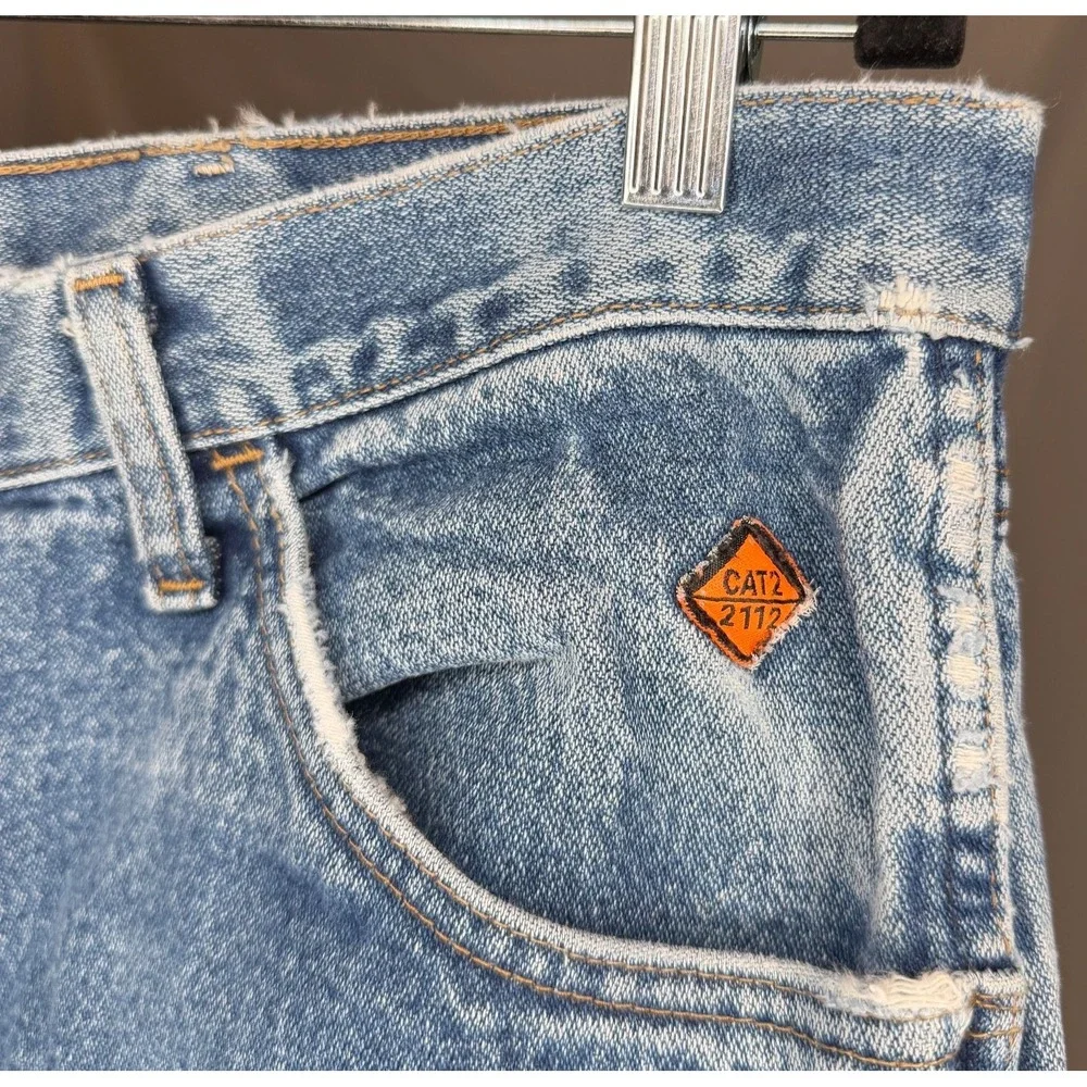 Wrangler FR flame resistant jeans CAT2‎ 2112 relaxed fit blue denim 40x34